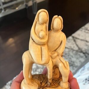 Flight into Egypt" Wooden Figurine, 6.3"